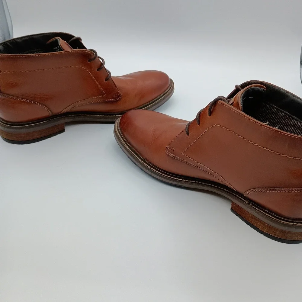Florsheim Mens Brown‎ Leather Chukka Boots Lace Up Ankle Boots Size 8.5M